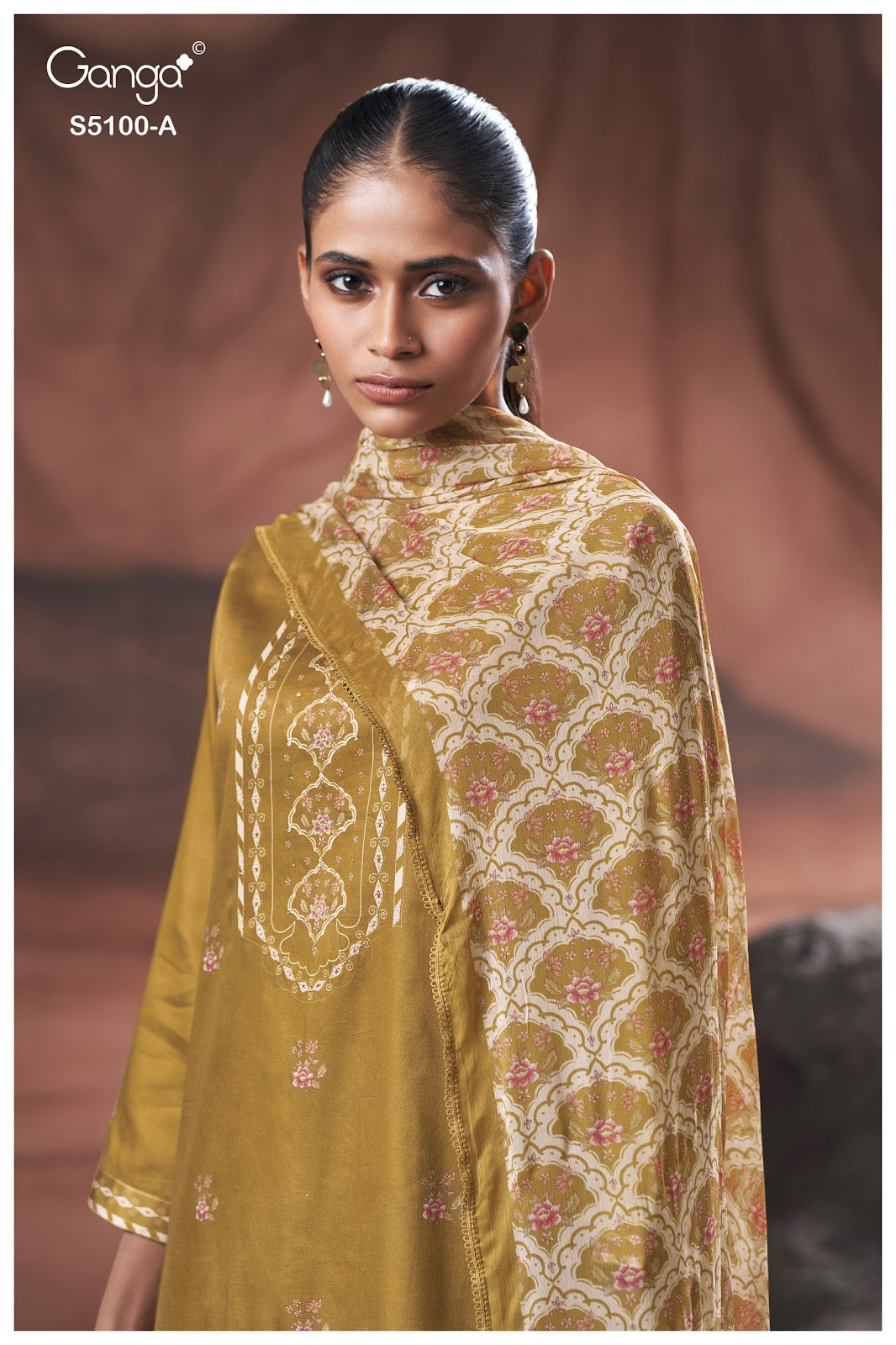 Sharvari S5100 Ganga Cotton Satin Plazzo Style Suits Exporter Gujarat