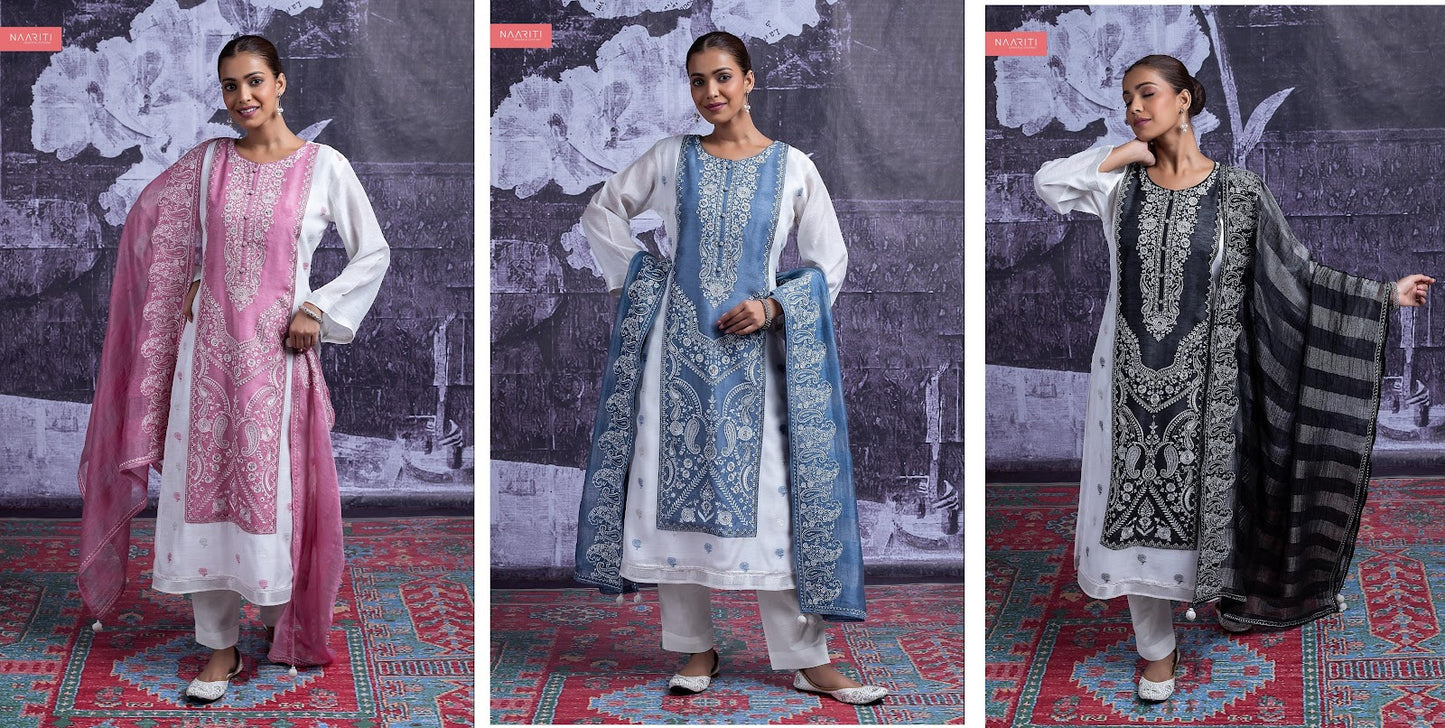 Sharvi Naariti Linen Pant Style Suits Supplier Ahmedabad