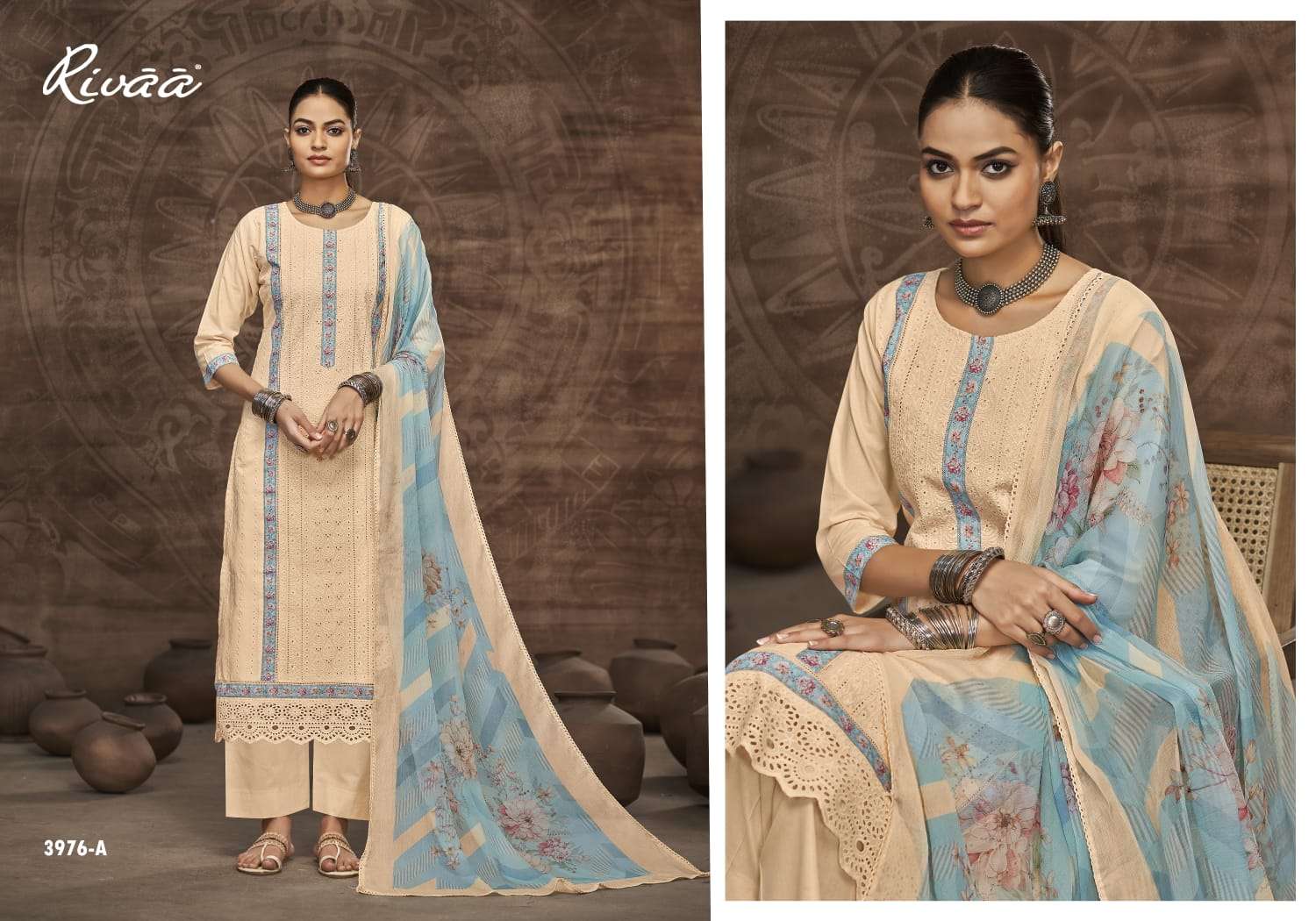 Sharvin Rivaa Italian Lawn Pant Style Suits Supplier India