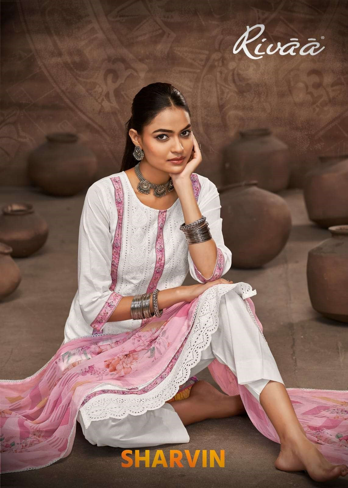 Sharvin Rivaa Italian Lawn Pant Style Suits Supplier India