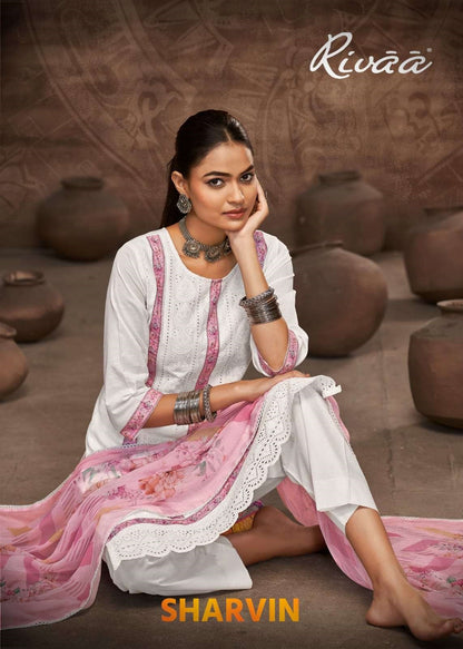 Sharvin Rivaa Italian Lawn Pant Style Suits Supplier India