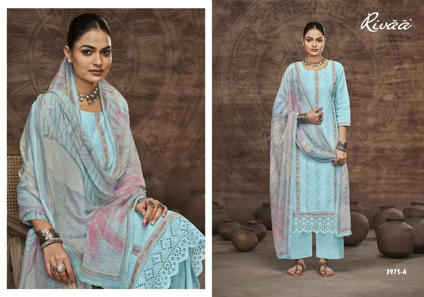 Sharvin Rivaa Italian Lawn Pant Style Suits Supplier India
