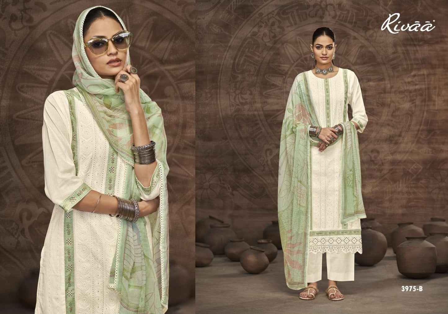 Sharvin Rivaa Italian Lawn Pant Style Suits Supplier India