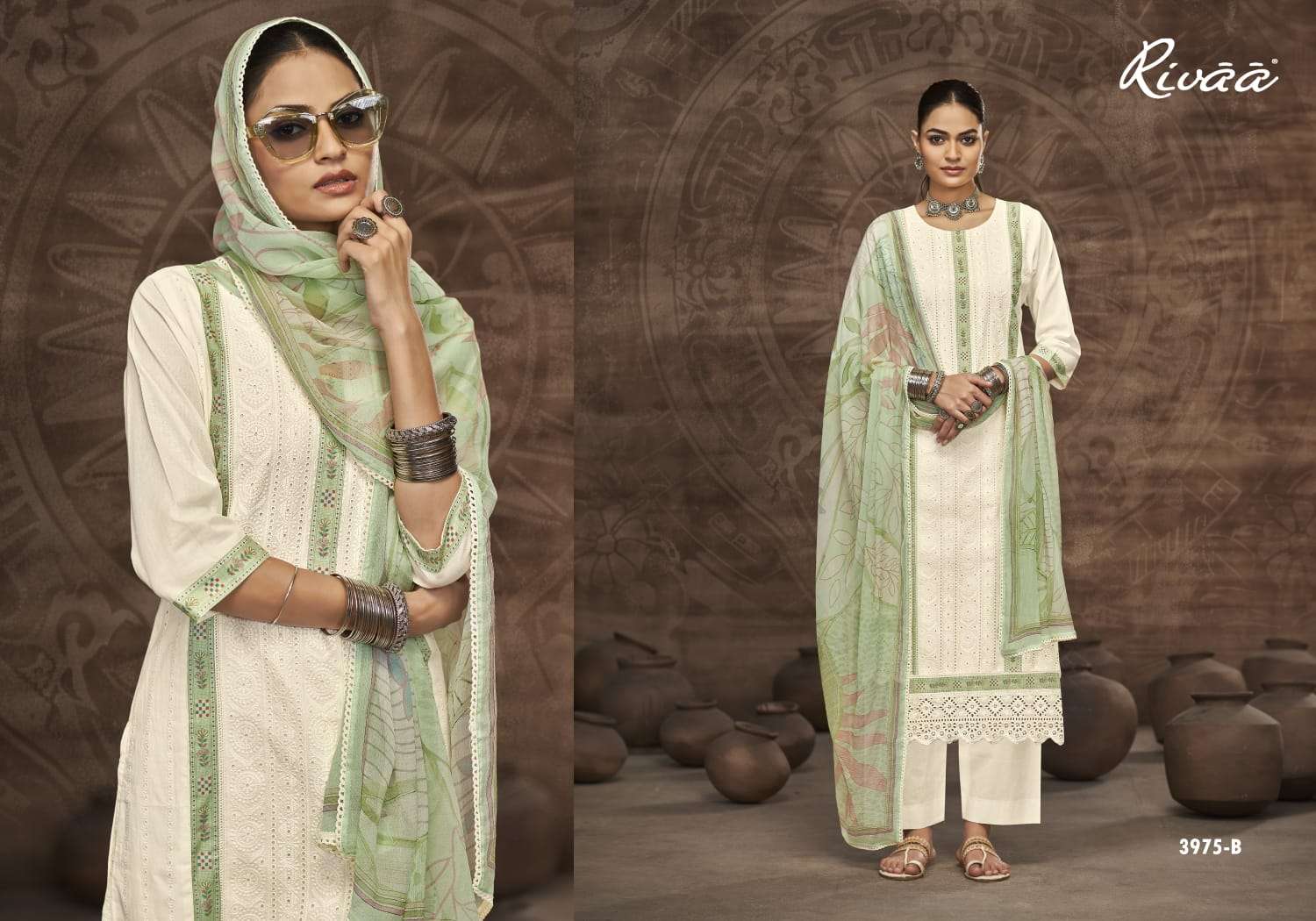 Sharvin Rivaa Italian Lawn Pant Style Suits Supplier India
