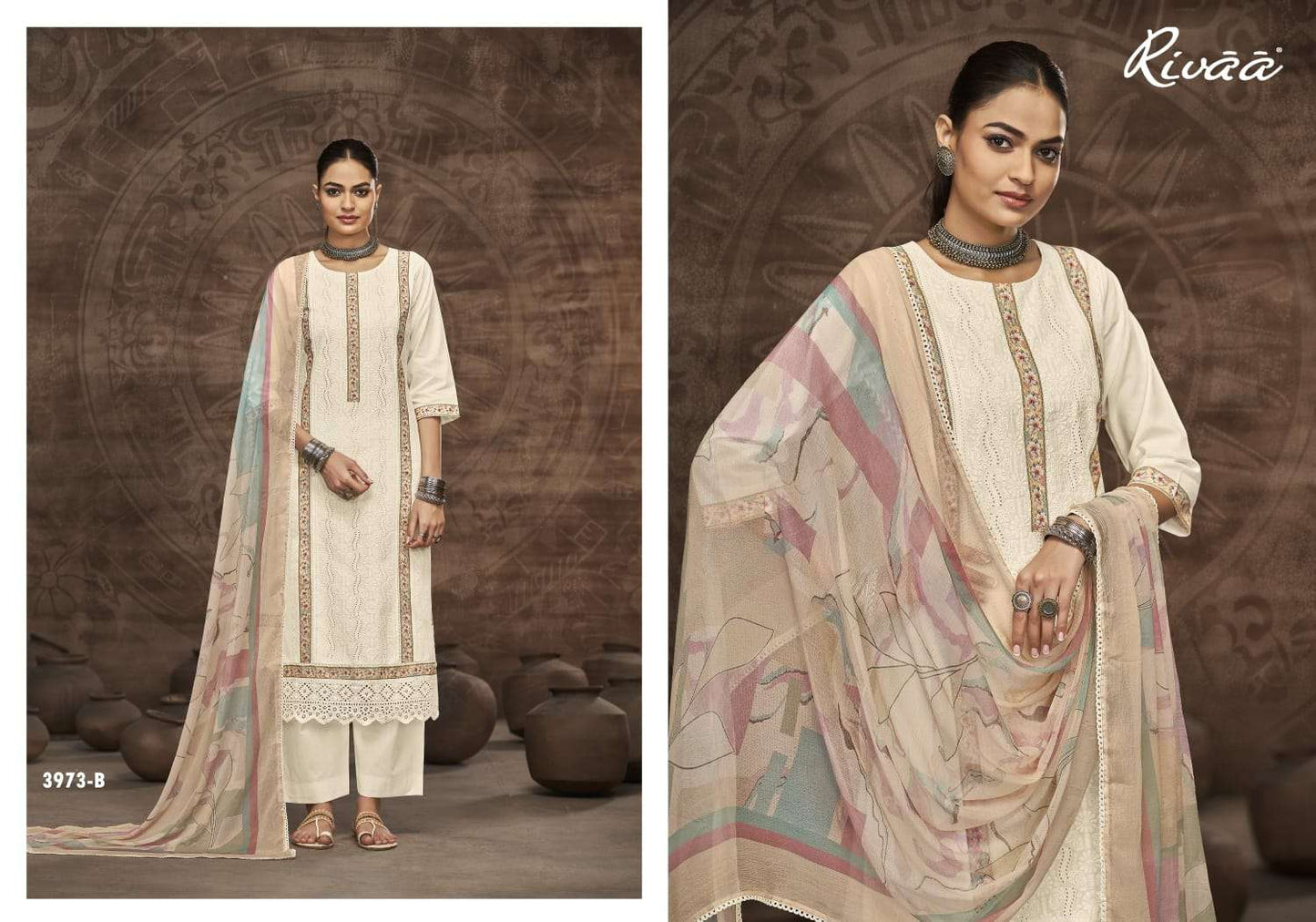 Sharvin Rivaa Italian Lawn Pant Style Suits Supplier India