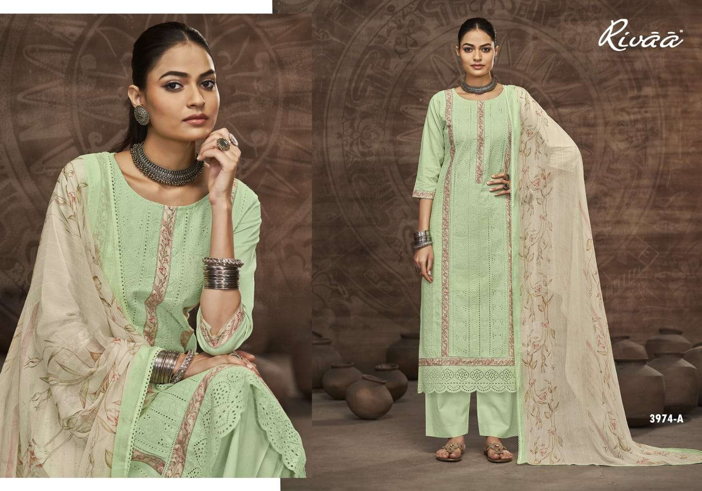 Sharvin Rivaa Italian Lawn Pant Style Suits Supplier India