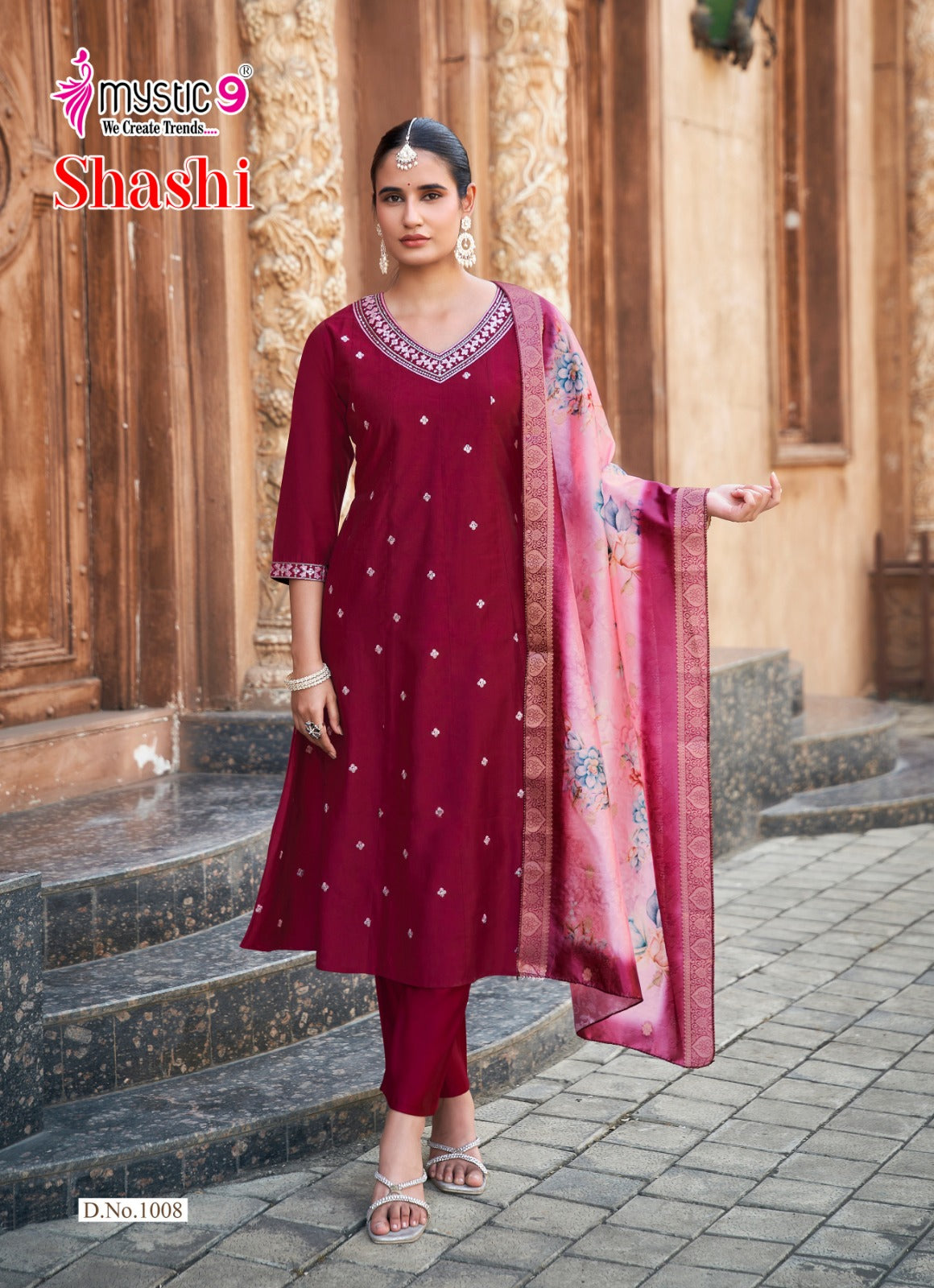 Shashi Vol 1 Mystic 9 Gadwal Readymade Anarkali Suits Exporter Ahmedabad
