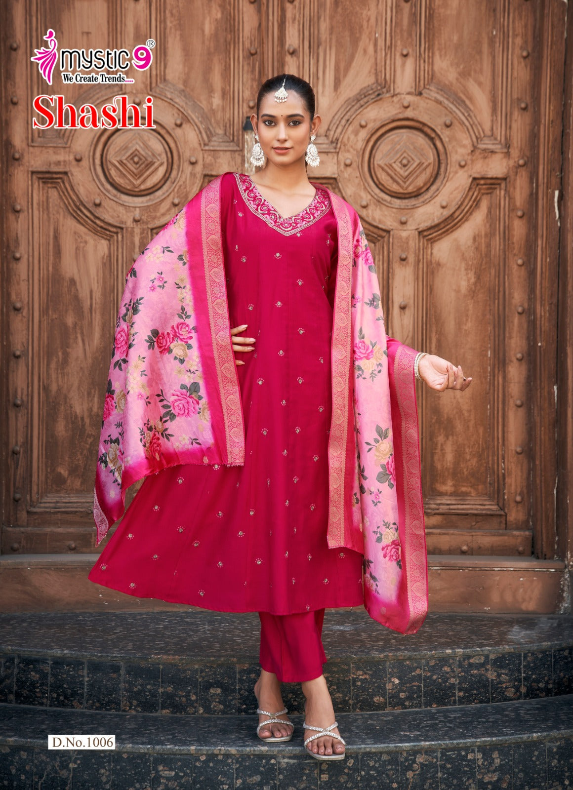Shashi Vol 1 Mystic 9 Gadwal Readymade Anarkali Suits Exporter Ahmedabad