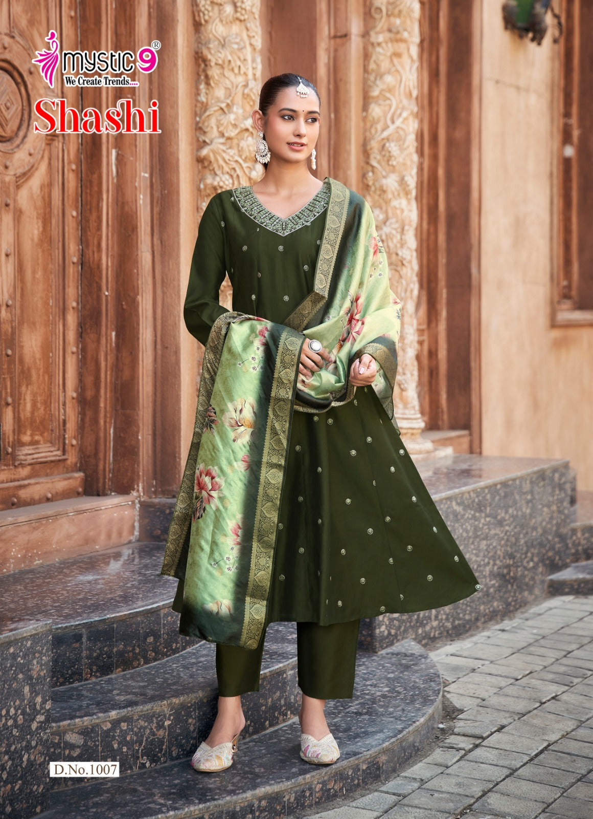 Shashi Vol 1 Mystic 9 Gadwal Readymade Anarkali Suits Exporter Ahmedabad