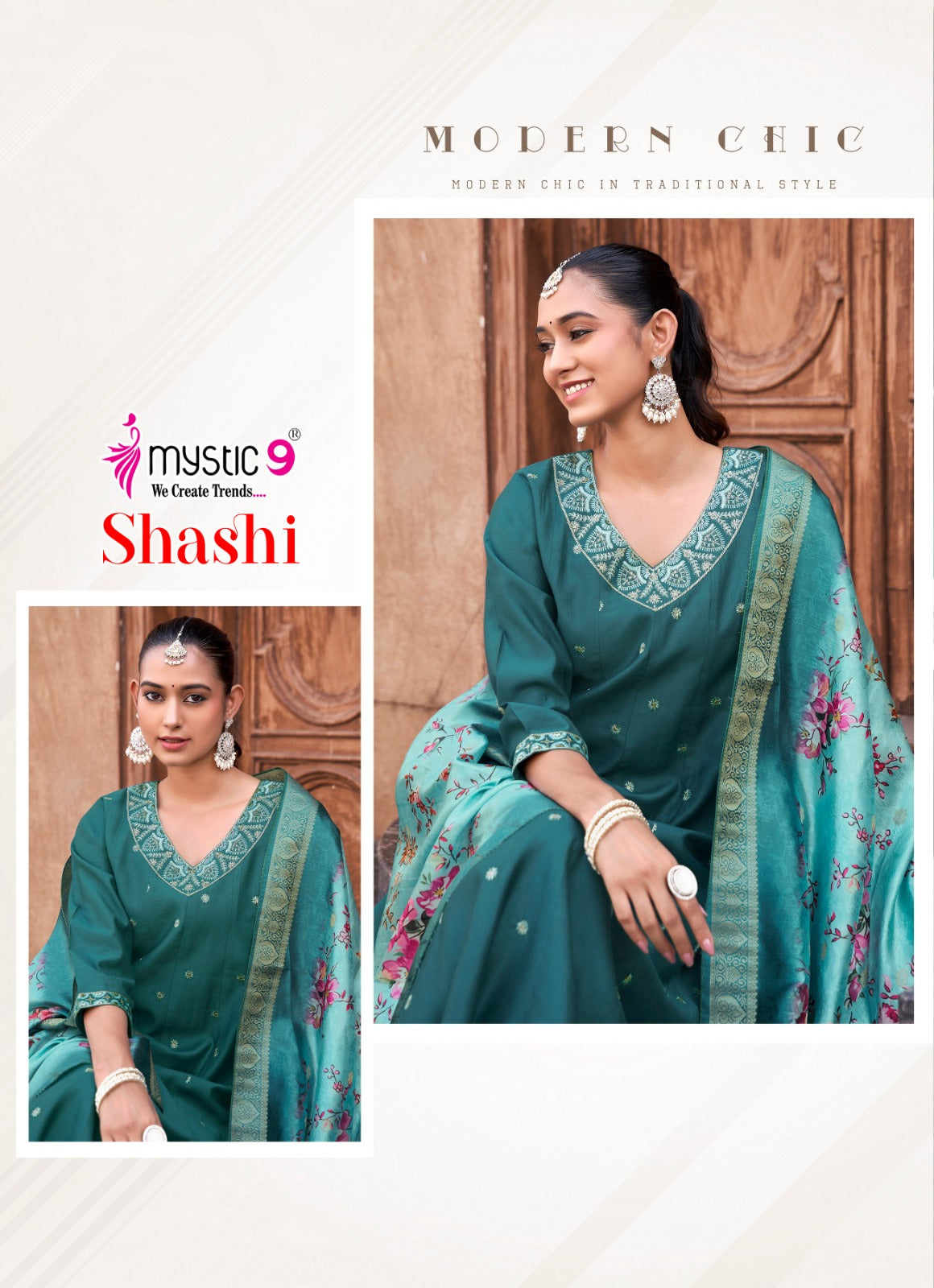 Shashi Vol 1 Mystic 9 Gadwal Readymade Anarkali Suits Exporter Ahmedabad