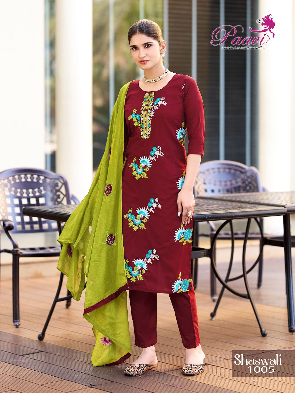 Shaswati Paavi Cotton Readymade Pant Style Suits Wholesale Price