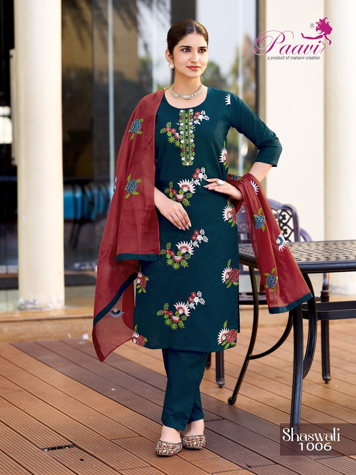 Shaswati Paavi Cotton Readymade Pant Style Suits Wholesale Price