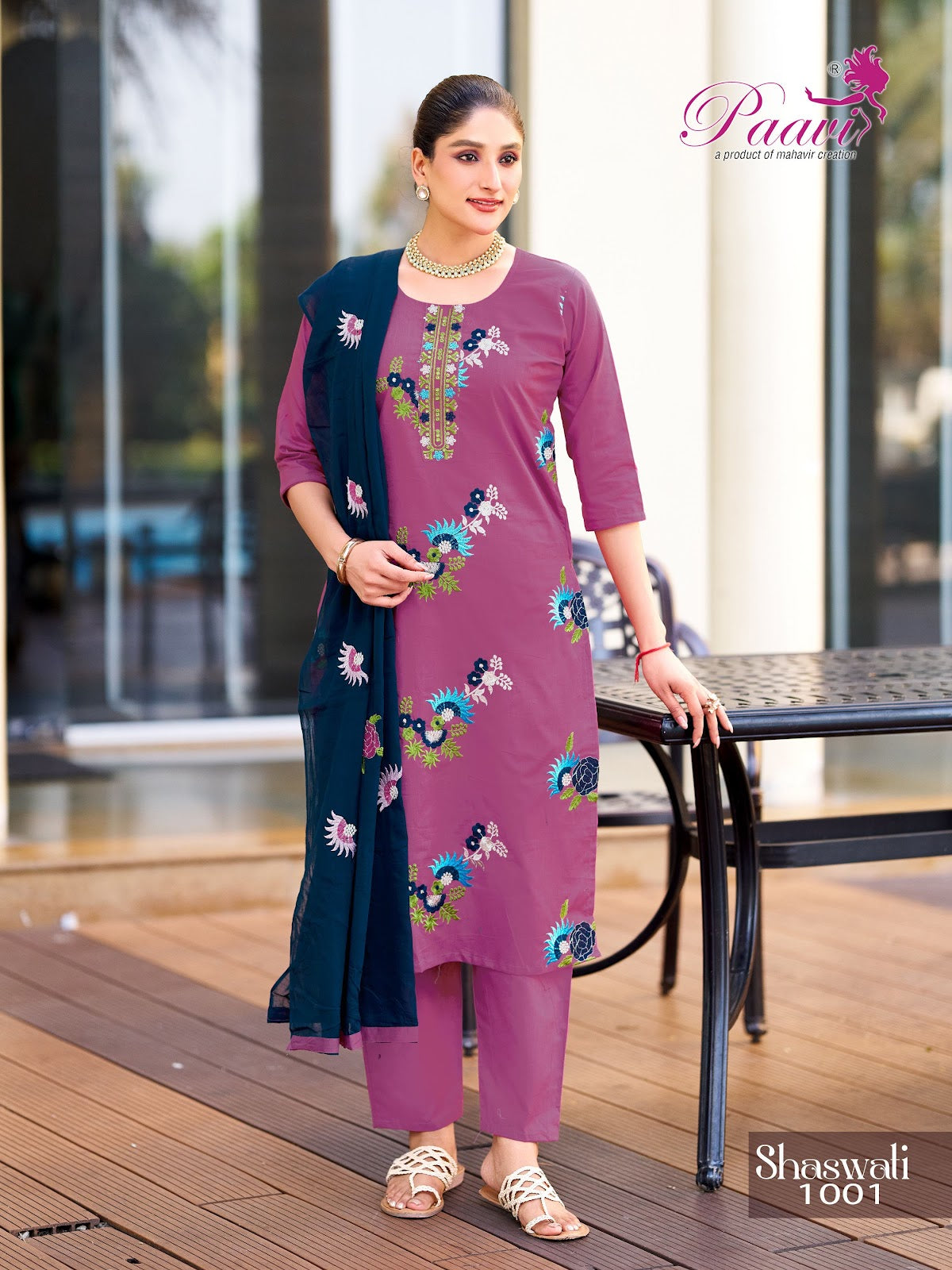 Shaswati Paavi Cotton Readymade Pant Style Suits Wholesale Price