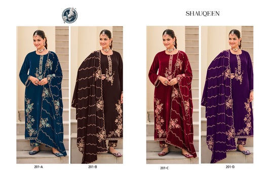 Shauqeen Vivek Velvet Suits Supplier