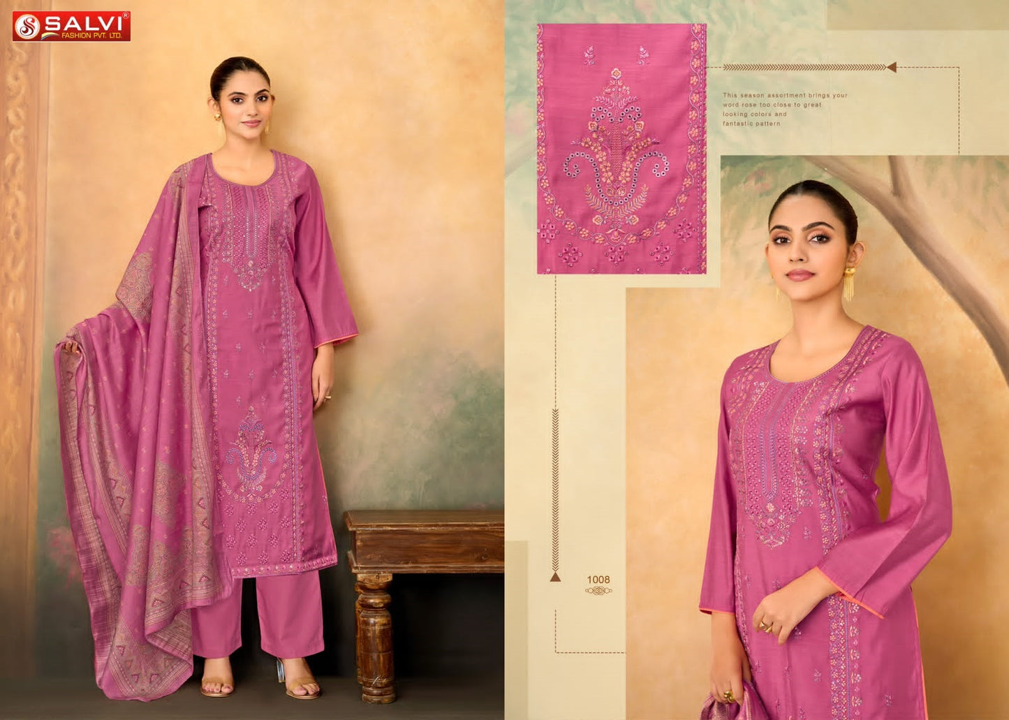Shaurvi Salvi Fashion Vintage Silk Pant Style Suits Wholesale Rate