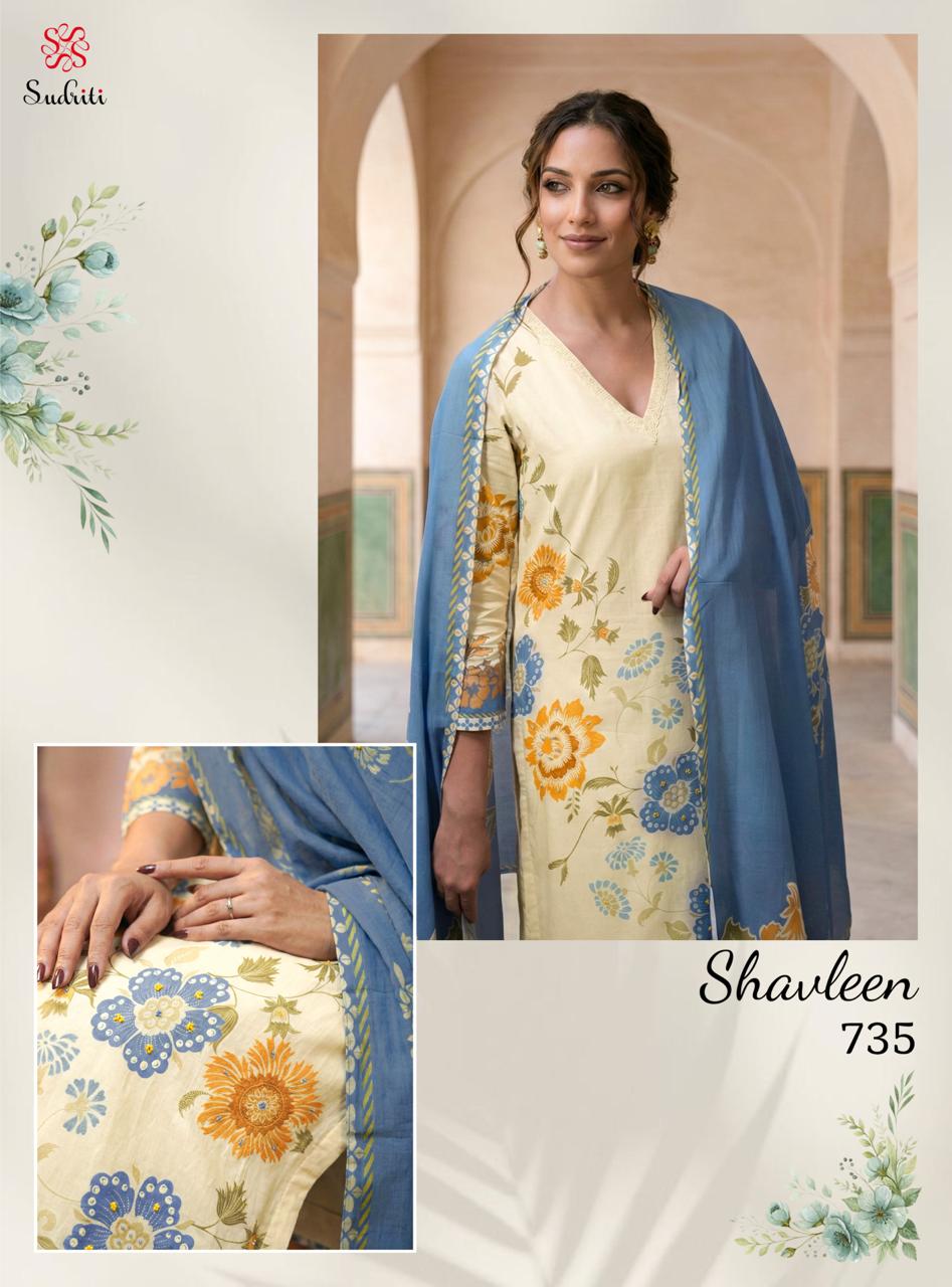 Shavleen Sudriti Sahiba Cotton Lawn Salwar Suits Supplier India