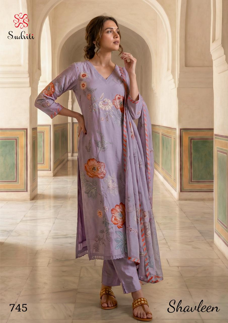 Shavleen Sudriti Sahiba Cotton Lawn Salwar Suits Supplier India