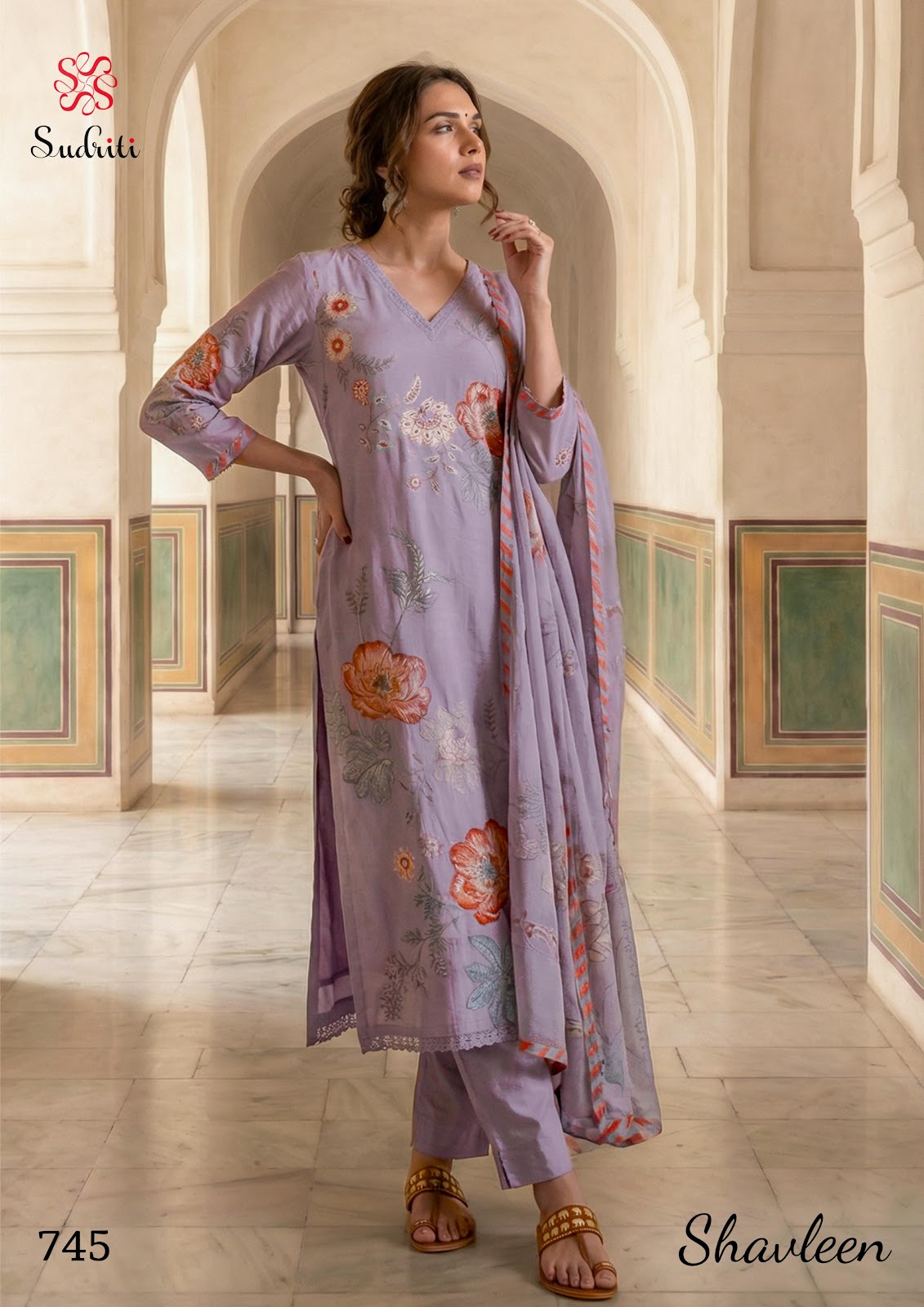 Shavleen Sudriti Sahiba Cotton Lawn Salwar Suits Supplier India