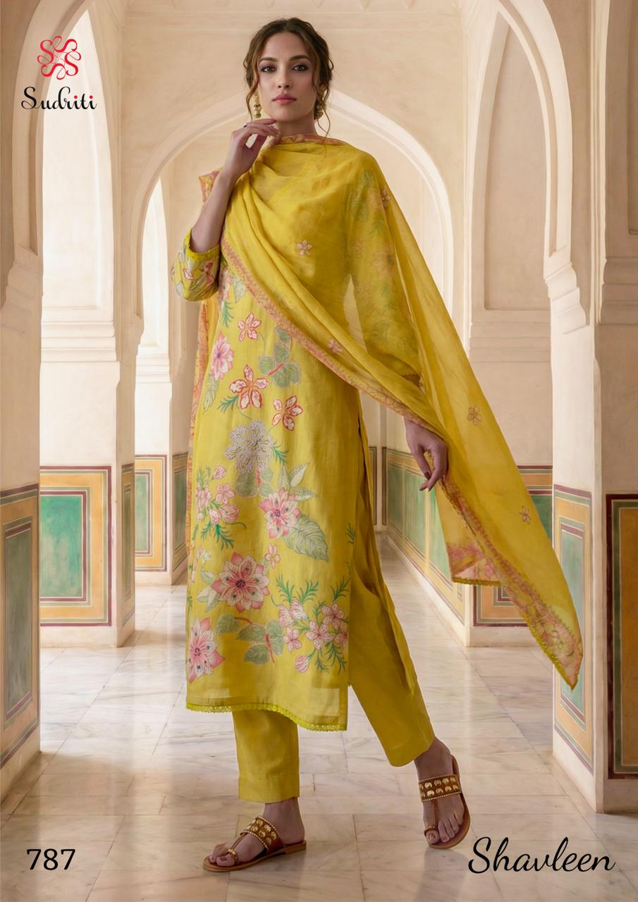 Shavleen Sudriti Sahiba Cotton Lawn Salwar Suits Supplier India