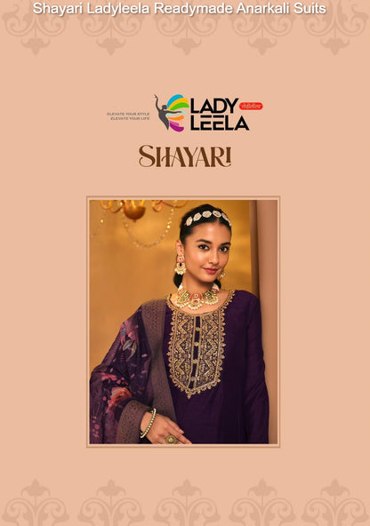 Shayari Ladyleela Vichitra Silk Readymade Anarkali Suits Manufacturer