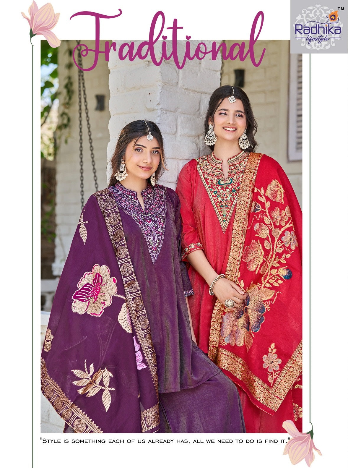 Shayona Vol 1 Radhika Lifestyle Simmer Readymade Plazzo Style Suits Exporter Gujarat