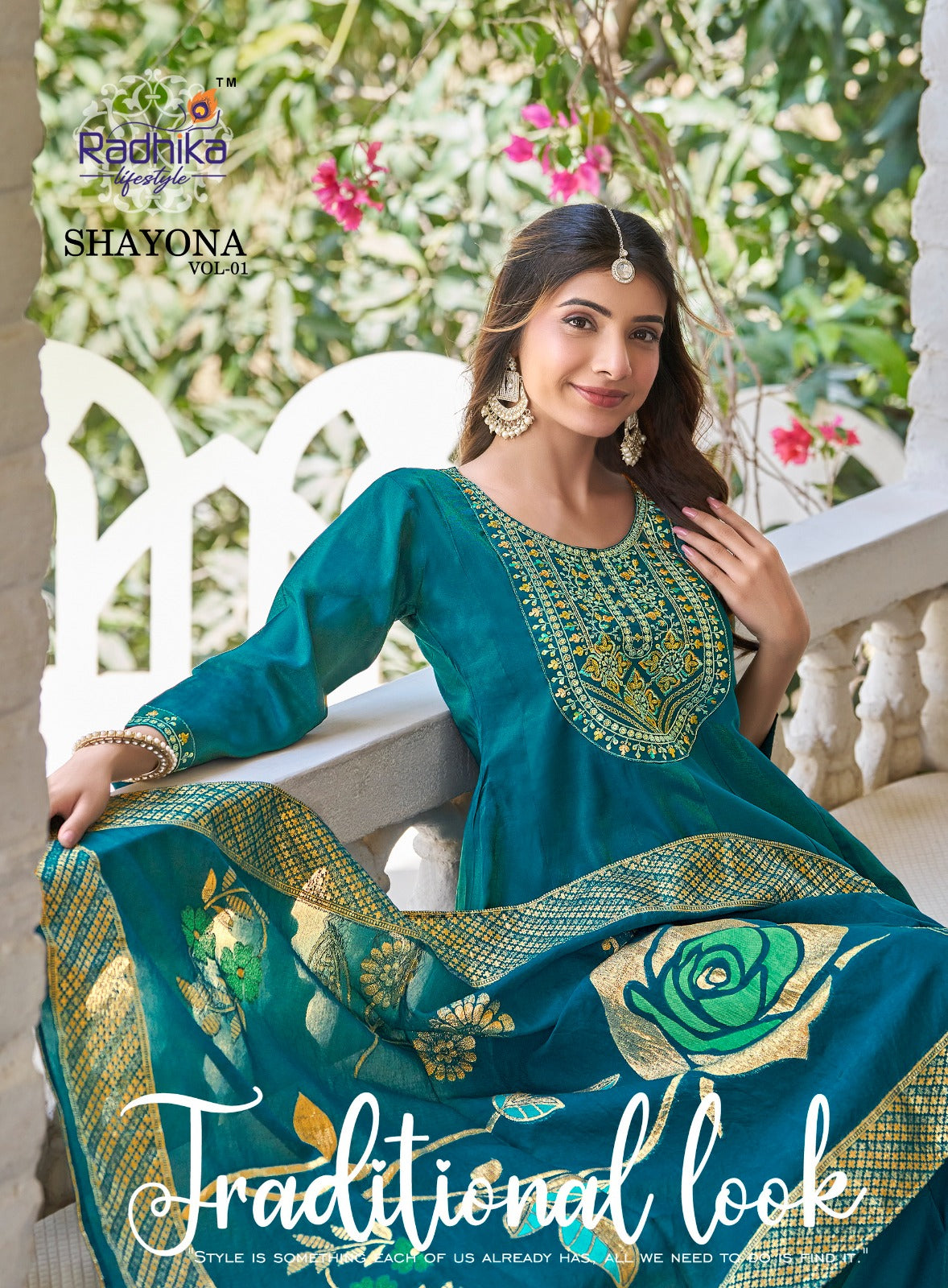 Shayona Vol 1 Radhika Lifestyle Simmer Readymade Plazzo Style Suits Exporter Gujarat