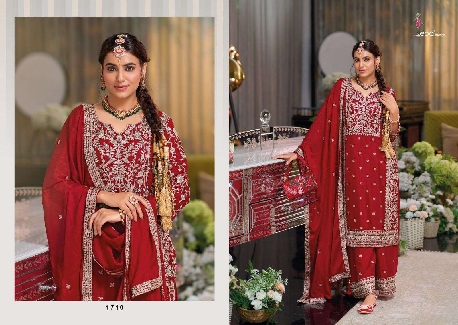 Shayoni Eba Lifestyle Chinon Readymade Plazzo Style Suits Manufacturer