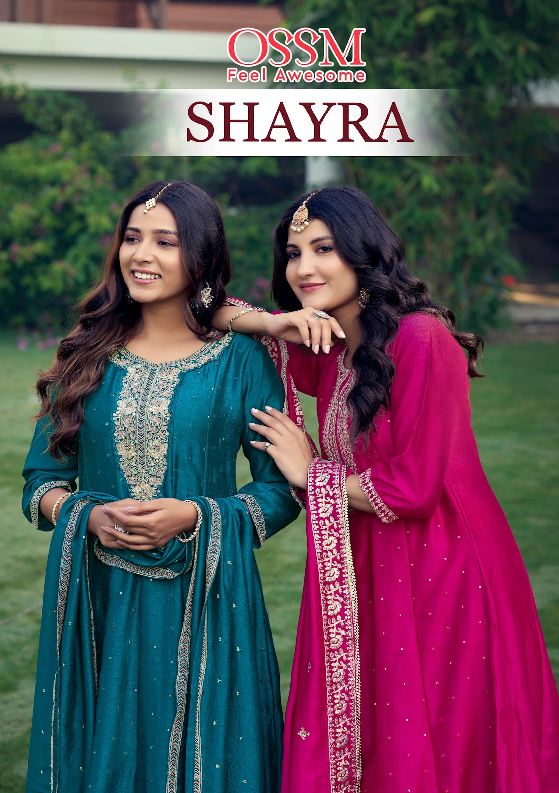 Shayra Ossm Vichitra Silk Readymade Anarkali Suits Wholesaler Ahmedabad