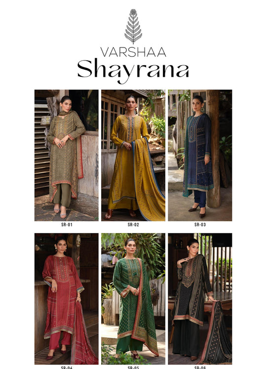 Shayrana Varshaa Viscose Muslin Pant Style Suits Manufacturer Gujarat