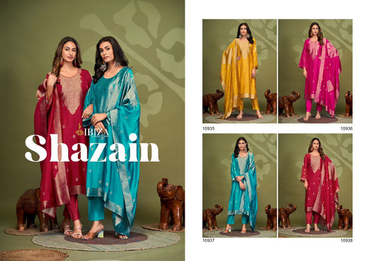 Shazain Ibiza Banglori Silk Pant Style Suits Wholesaler Ahmedabad