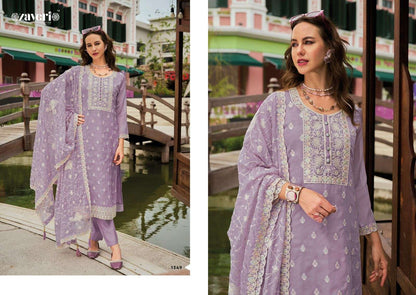 Shazar Zaveri Soft Organza Readymade Pant Style Suits Exporter Ahmedabad