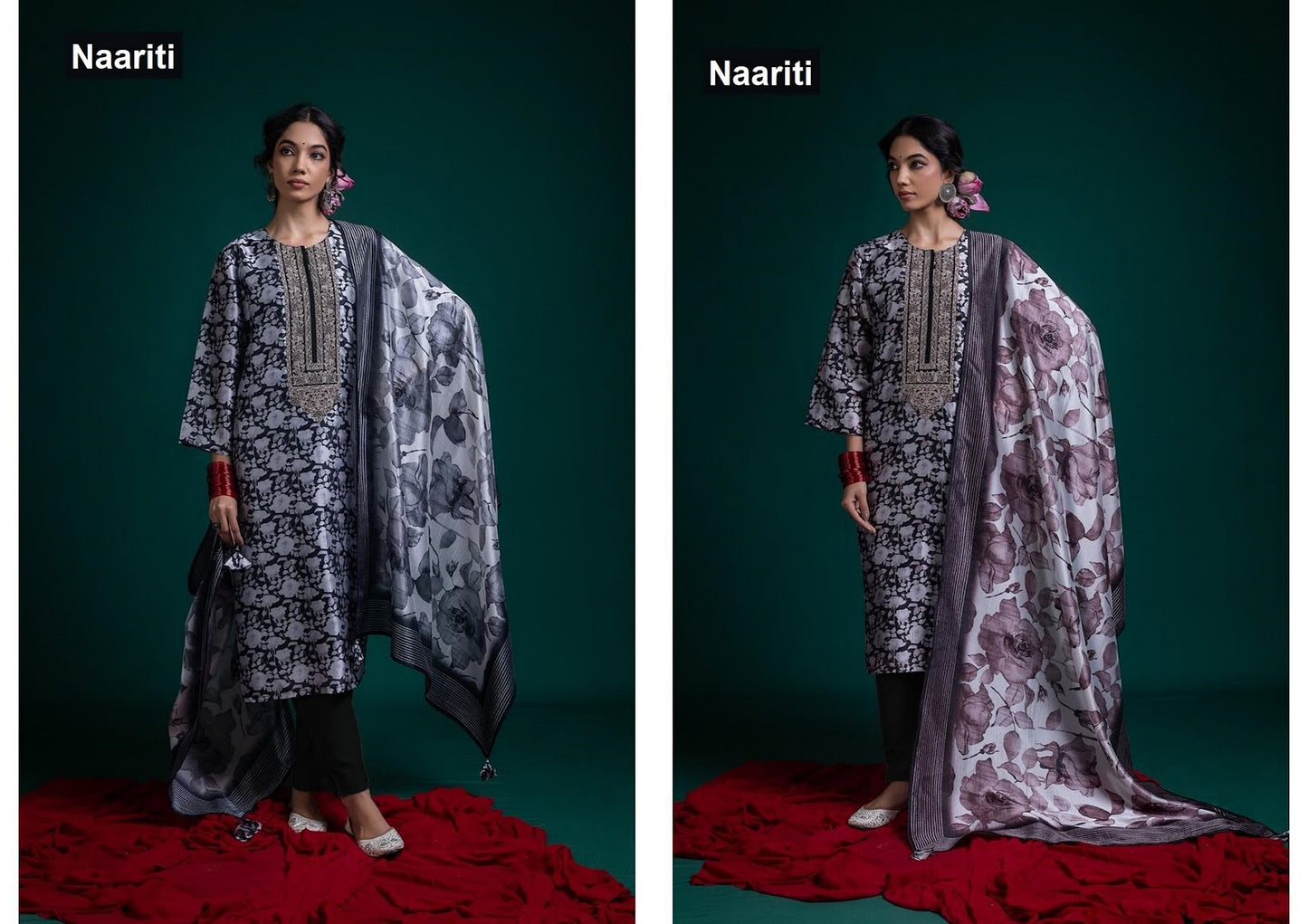 Shazeed 2838 Naariti Silk Pant Style Suits Wholesaler Gujarat