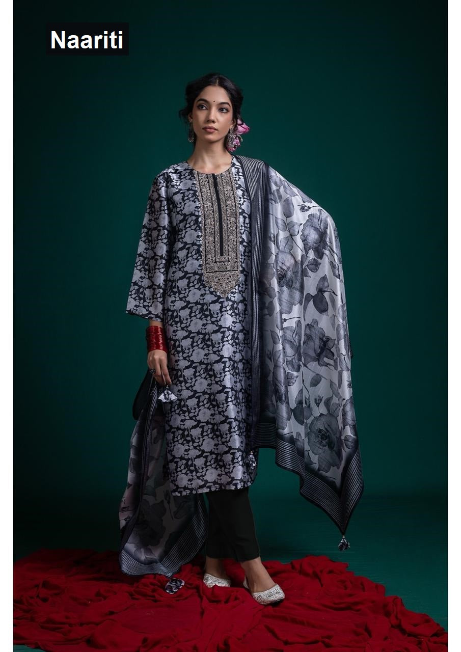 Shazeed 2838 Naariti Silk Pant Style Suits Wholesaler Gujarat