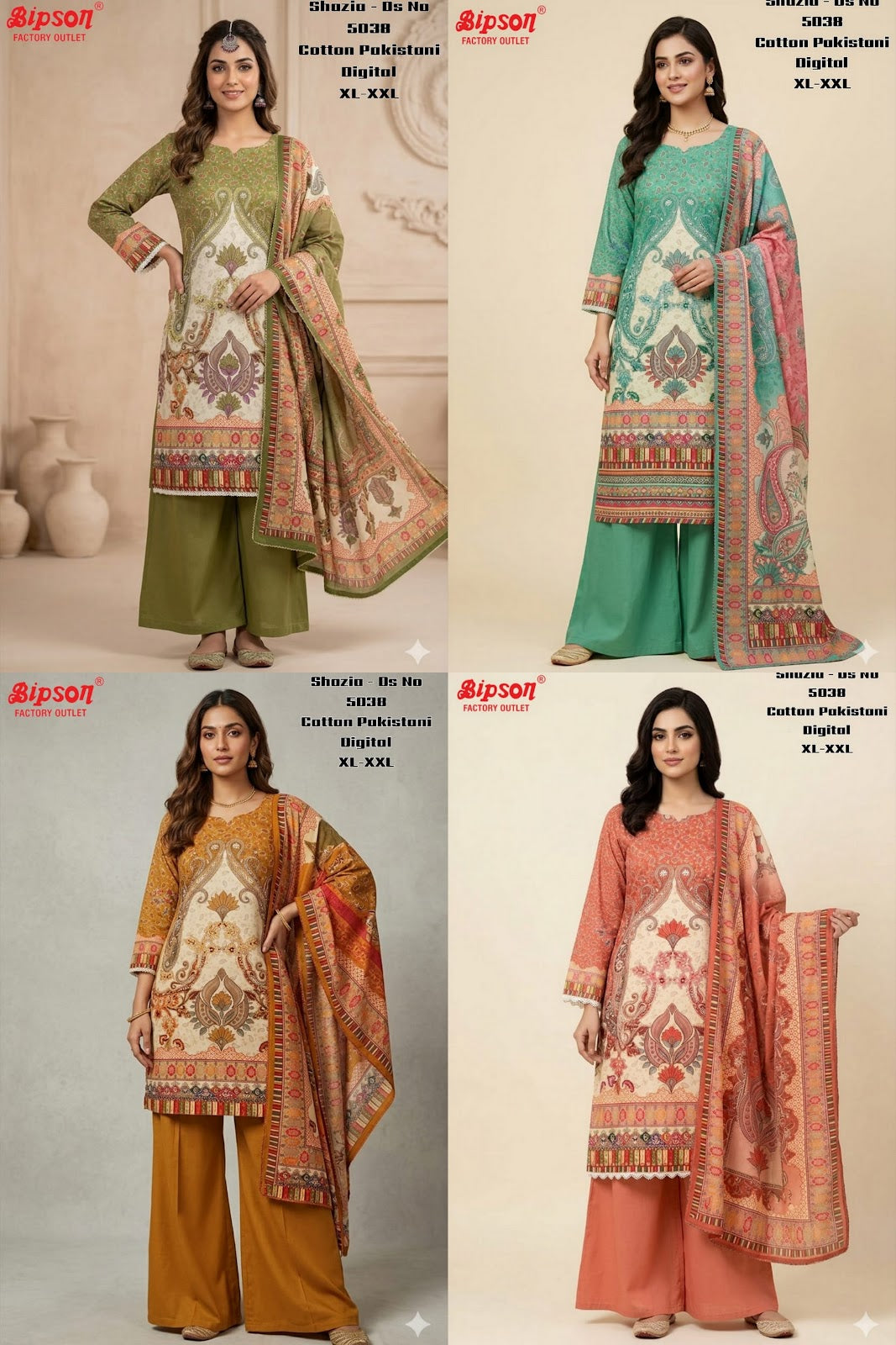 Shazia 5038 Bipson Prints Cotton Karachi Readymade Suits Wholesaler India
