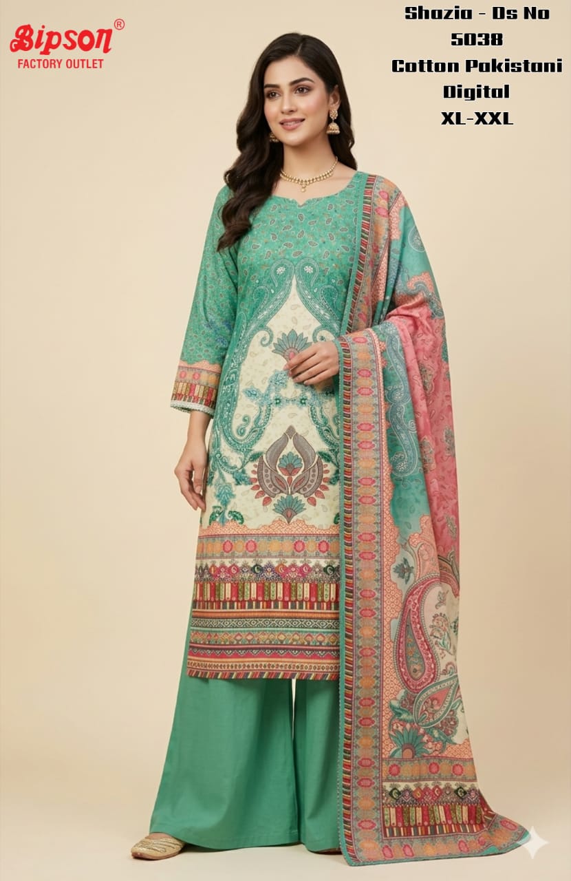 Shazia 5038 Bipson Prints Cotton Karachi Readymade Suits Wholesaler India