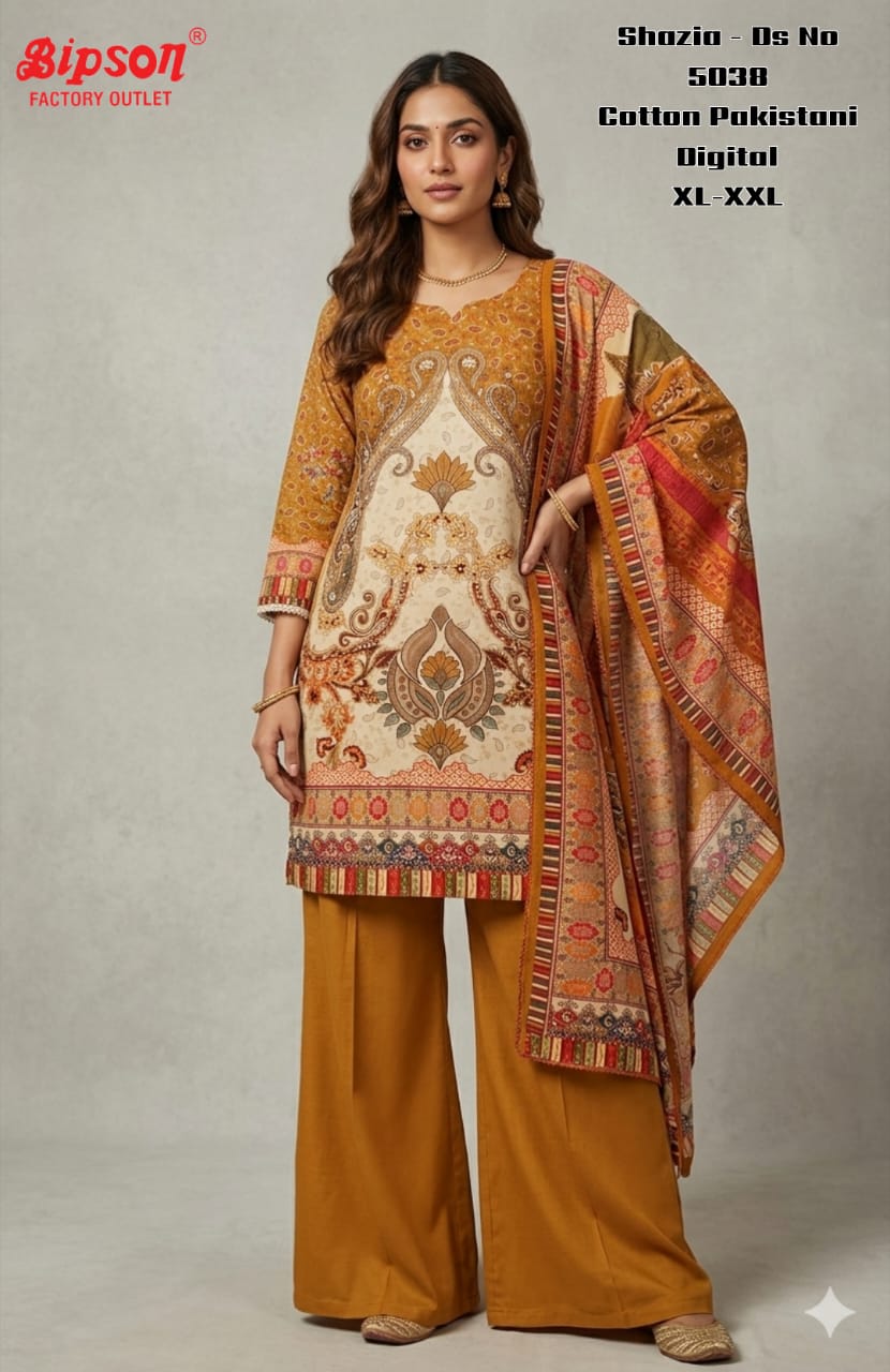 Shazia 5038 Bipson Prints Cotton Karachi Readymade Suits Wholesaler India
