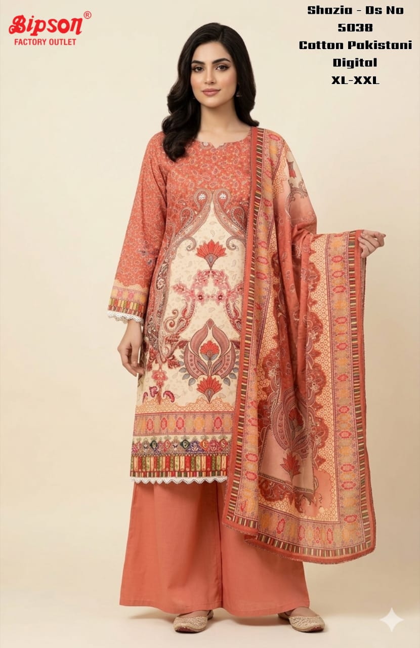 Shazia 5038 Bipson Prints Cotton Karachi Readymade Suits Wholesaler India