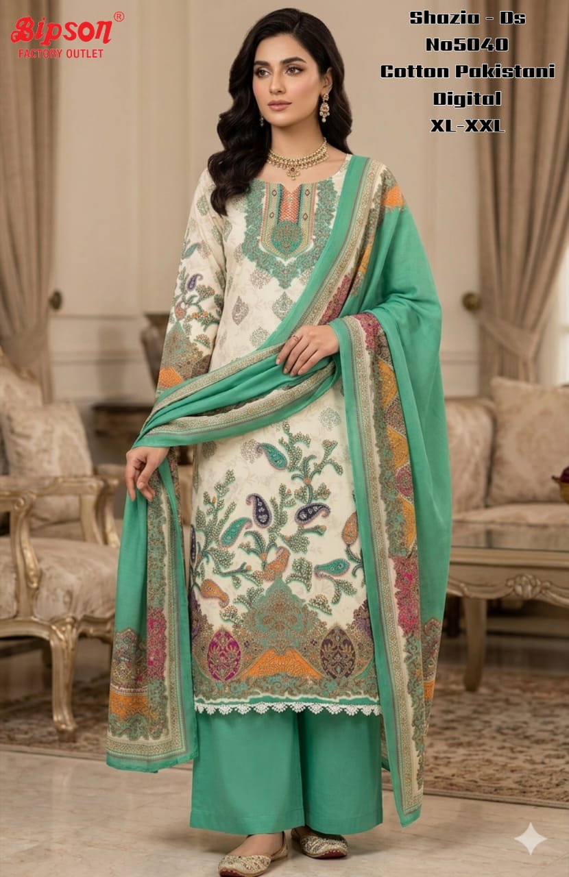 Shazia 5040 Bipson Prints Cotton Karachi Readymade Suits Wholesale Rate