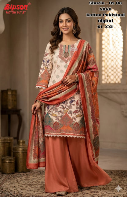 Shazia 5040 Bipson Prints Cotton Karachi Readymade Suits Wholesale Rate