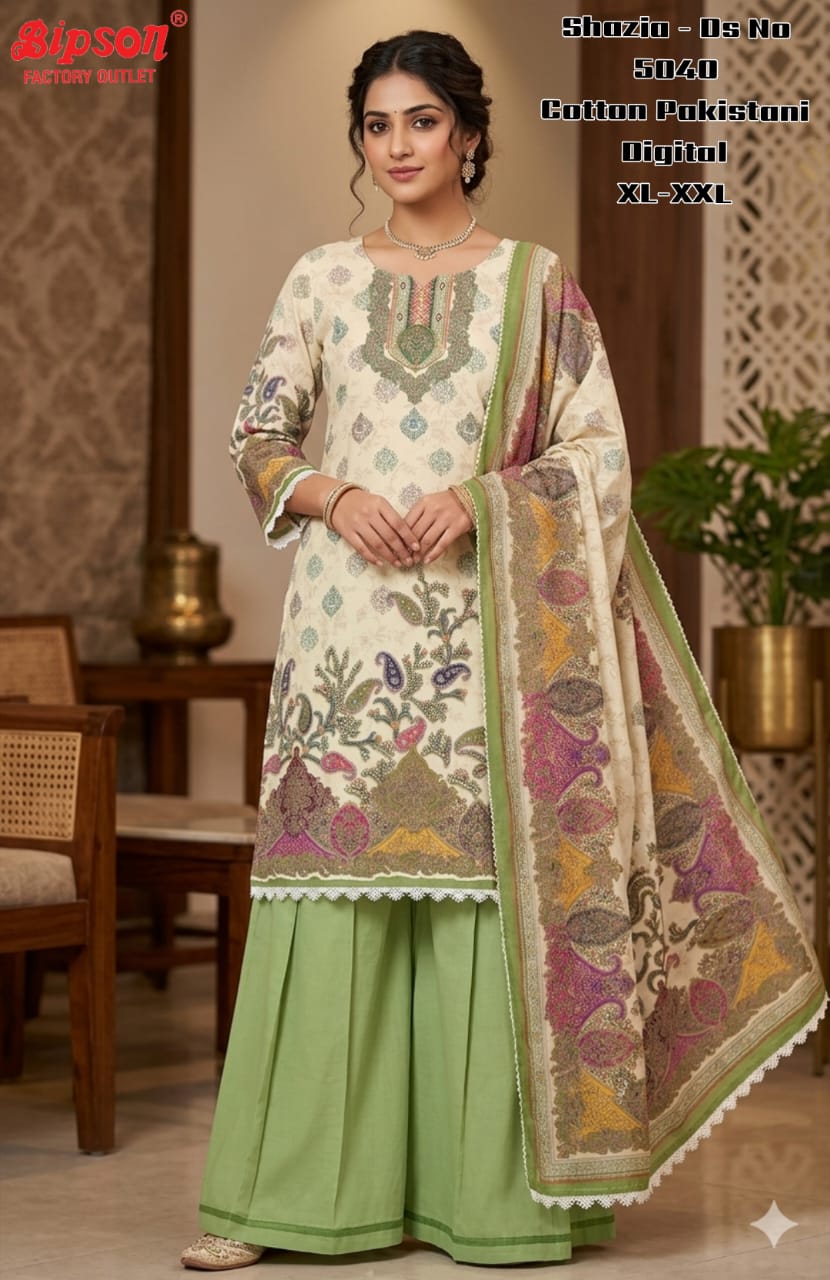 Shazia 5040 Bipson Prints Cotton Karachi Readymade Suits Wholesale Rate