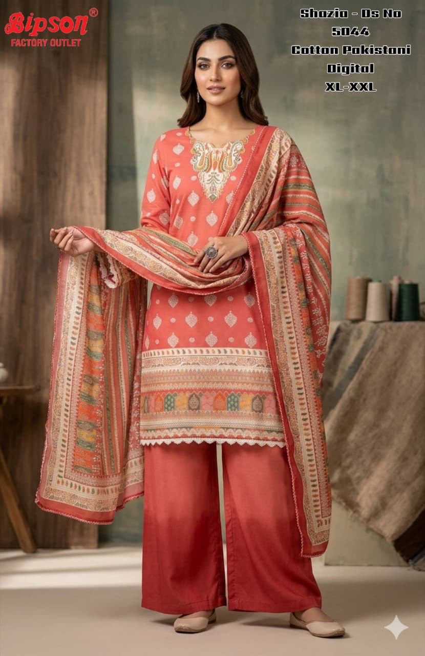 Shazia 5044 Bipson Prints Cotton Karachi Readymade Suits Wholesale Price