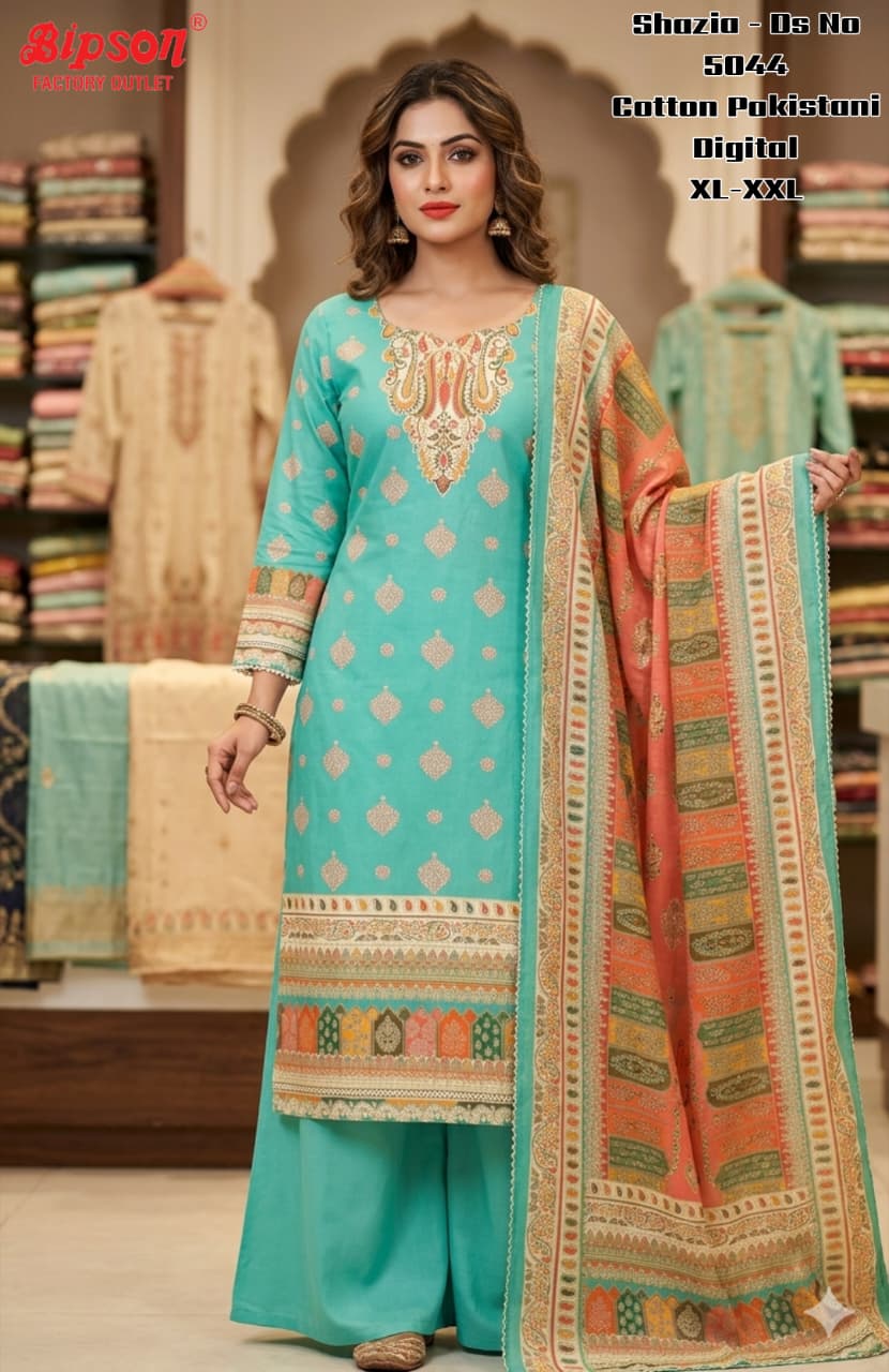 Shazia 5044 Bipson Prints Cotton Karachi Readymade Suits Wholesale Price