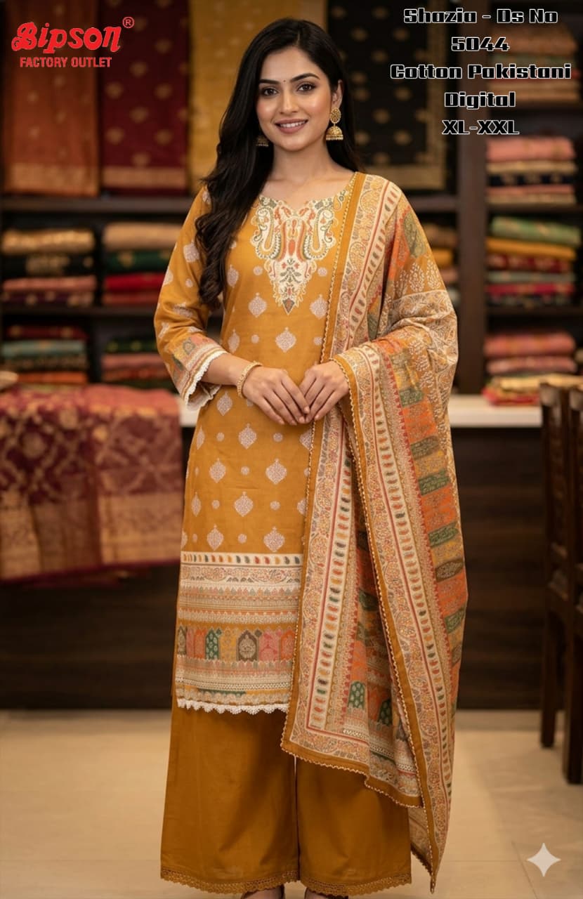 Shazia 5044 Bipson Prints Cotton Karachi Readymade Suits Wholesale Price