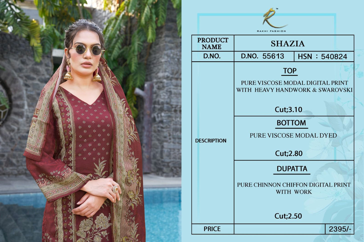 Shazia Rakhi Fashion Viscose Modal Pant Style Suits Manufacturer Gujarat