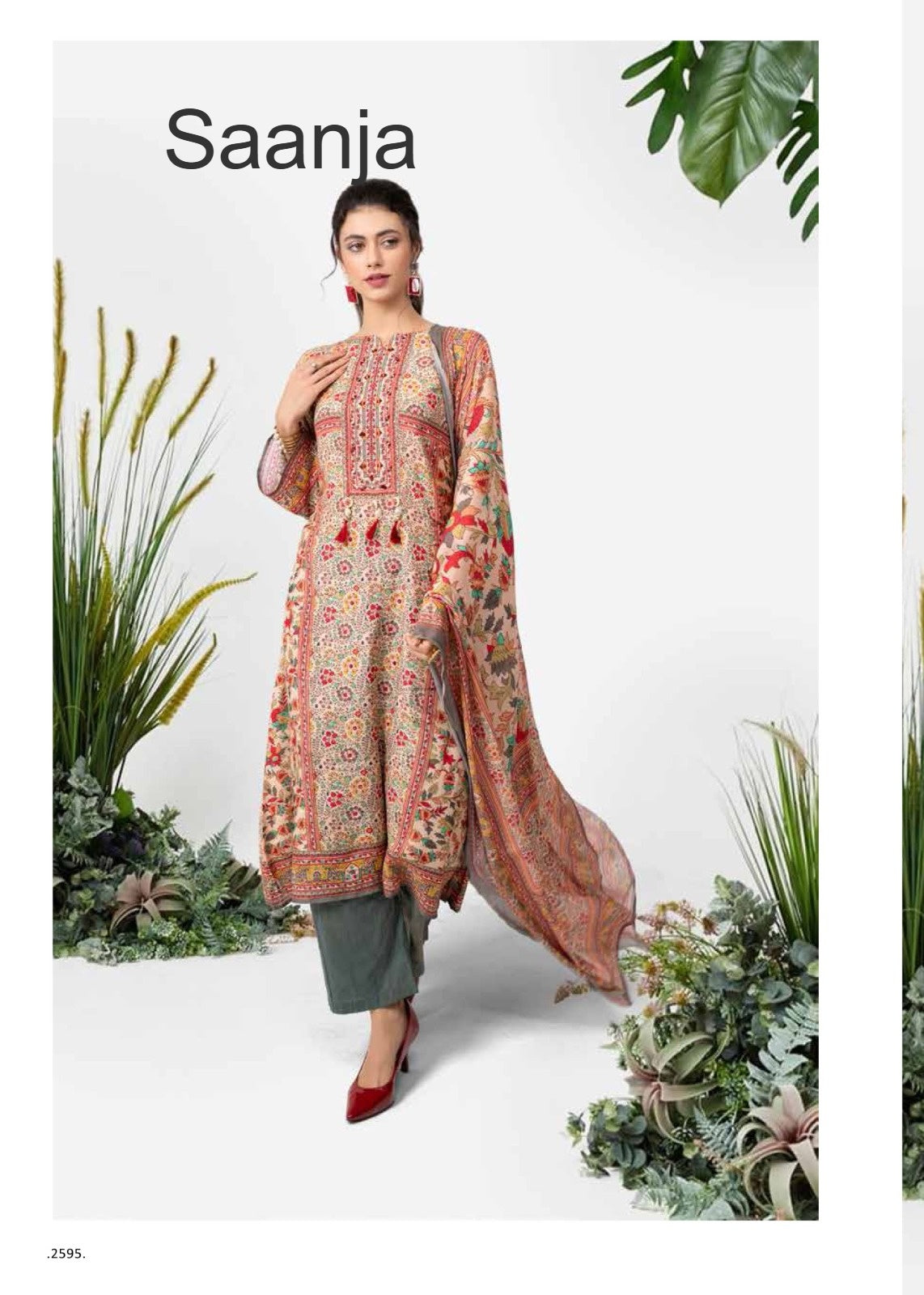 Shazia Saanja Viscose Muslin Pant Style Suits Exporter