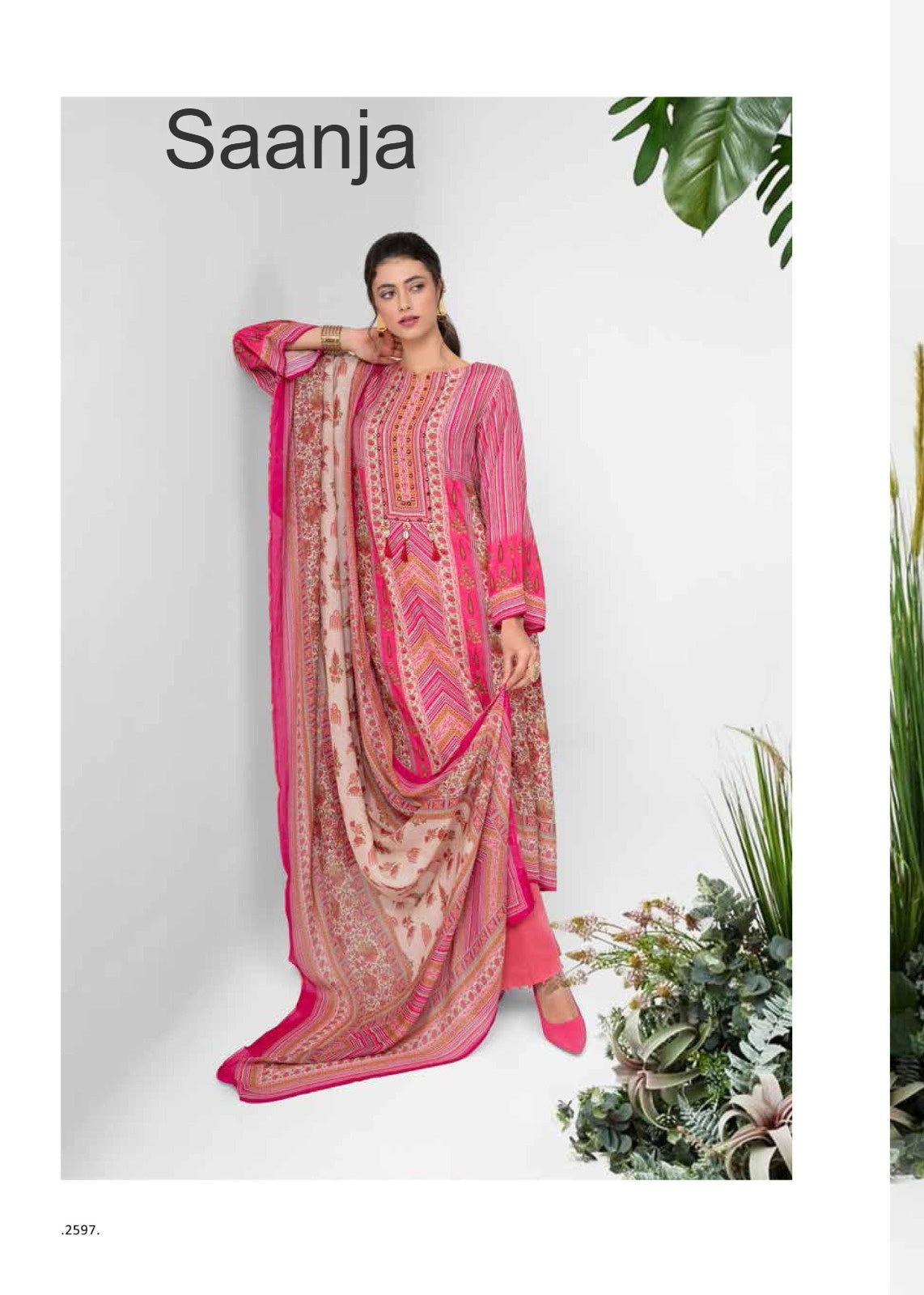 Shazia Saanja Viscose Muslin Pant Style Suits Exporter