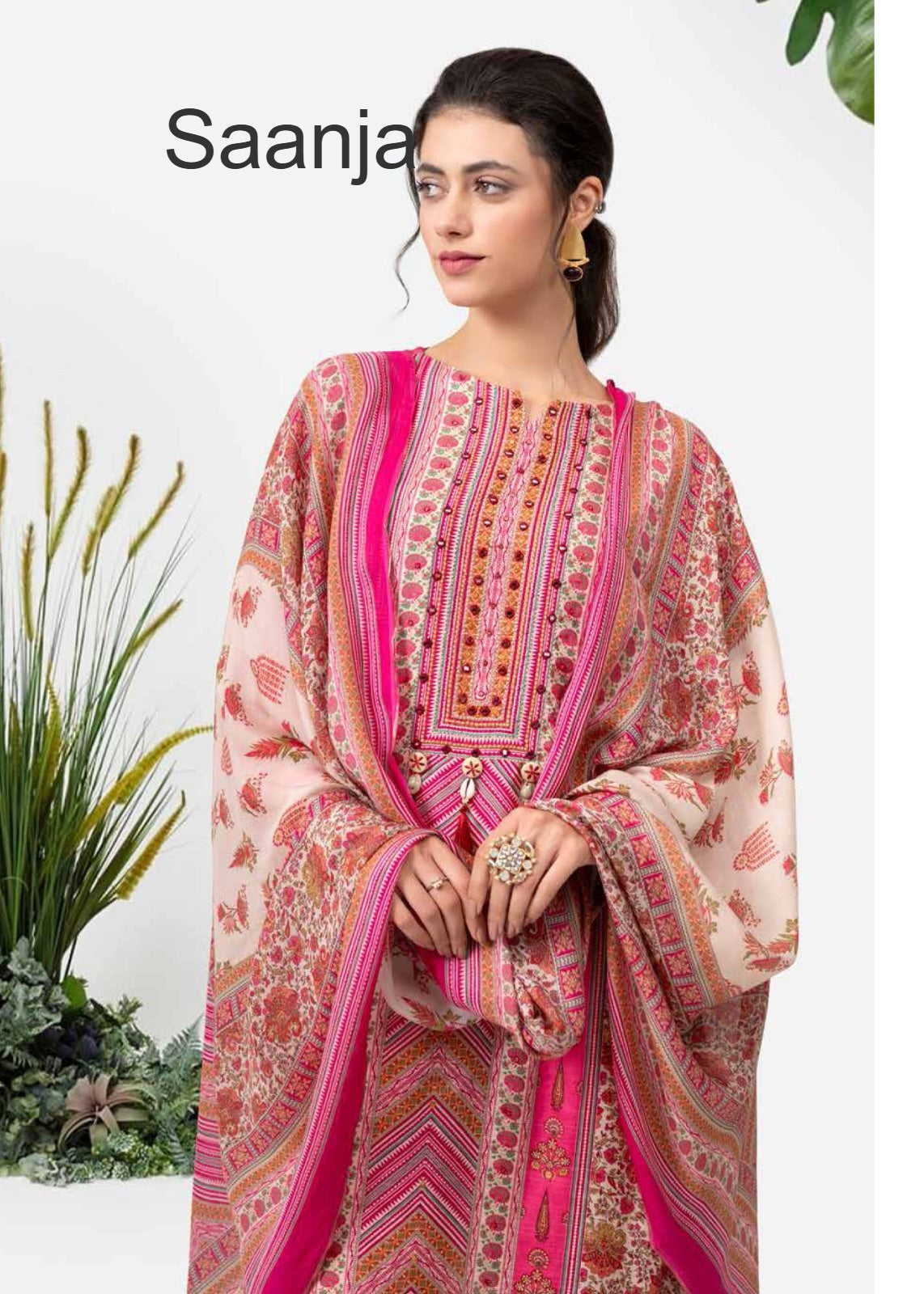 Shazia Saanja Viscose Muslin Pant Style Suits Exporter