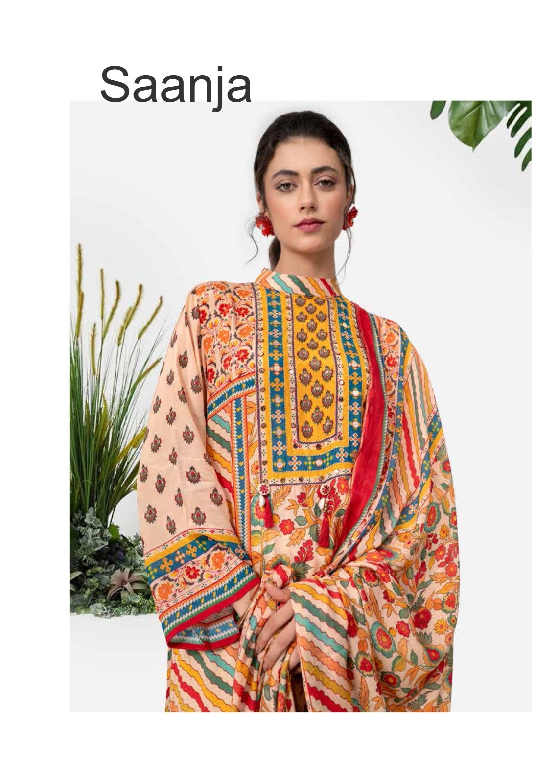Shazia Saanja Viscose Muslin Pant Style Suits Exporter