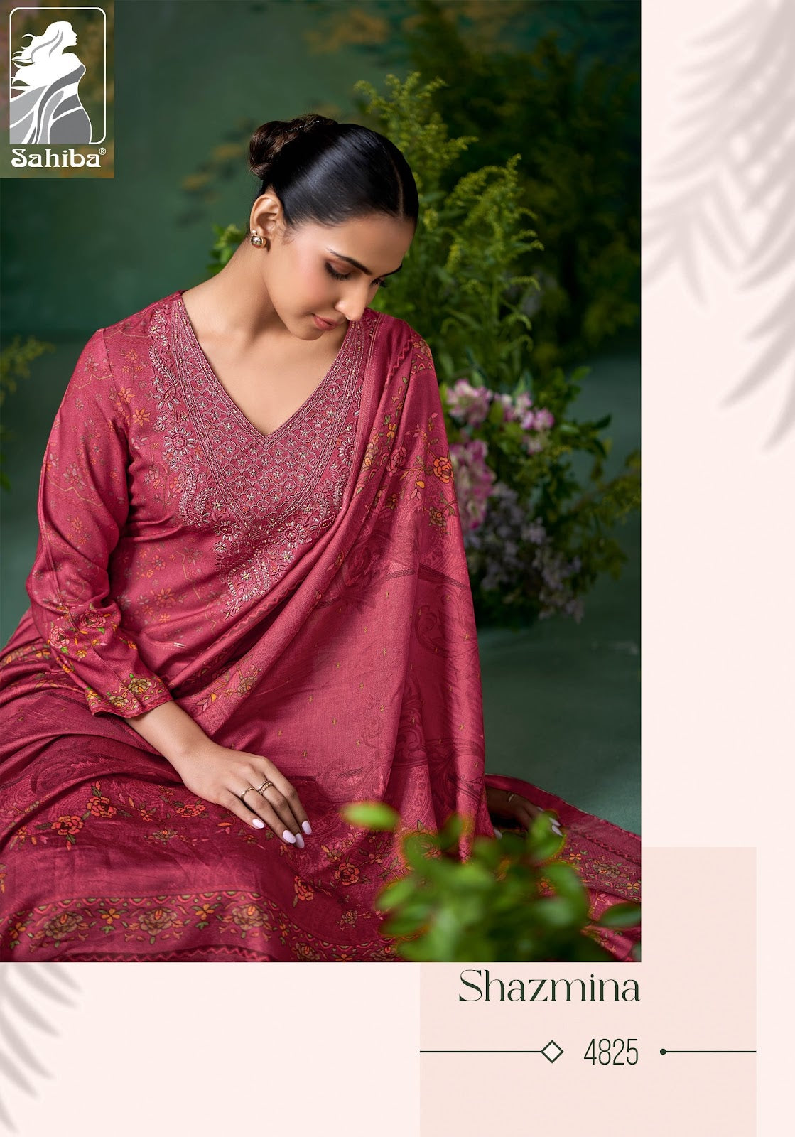 Shazmina Sahiba Twill Pashmina Suits Wholesaler Gujarat