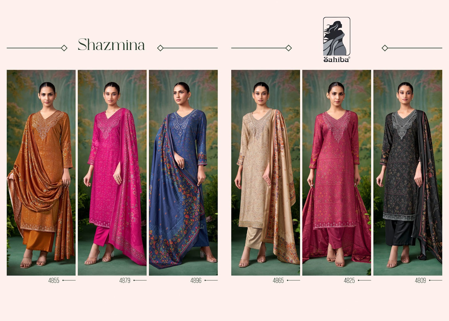 Shazmina Sahiba Twill Pashmina Suits Wholesaler Gujarat
